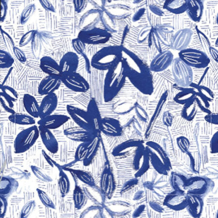 Filipina para Mujer Med Couture Estampado Flores Azules Talla S – Cat. 8564