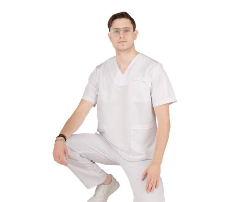 Pijama Antifluidos para Hombre Amber Blanco Talla L