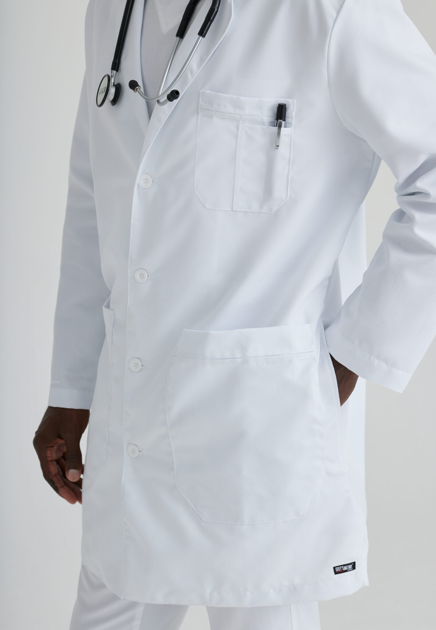 BATA MEDICO WHITE REGULAR 0914 TALLA 32 GREY'S ANATOMY - Imagen 3