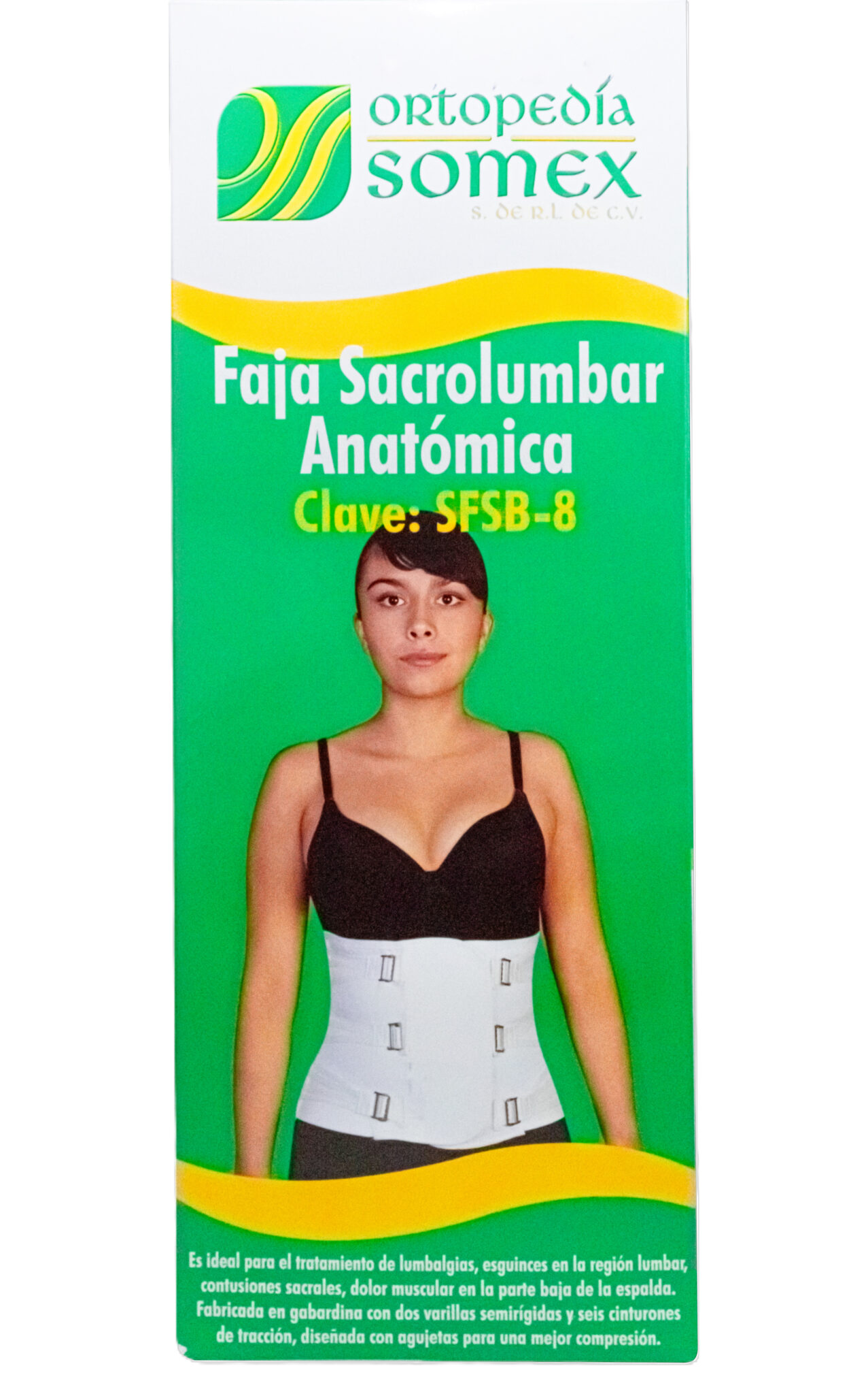 FAJA SACROLUMBAR ANATOMICA (SFSB-8)