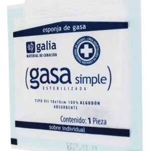 GASA SIMPLE ESTERIL CAJA 10 X 10 CM CON 100 PZAS