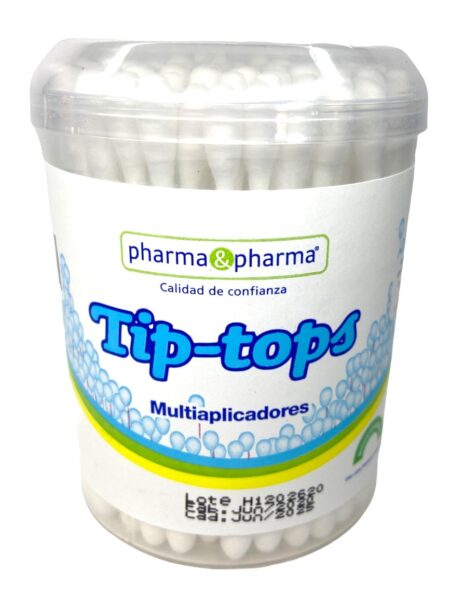 Multiaplicador de Algodón Tip-Top Pharma & Pharma, Frasco con 100 Piezas