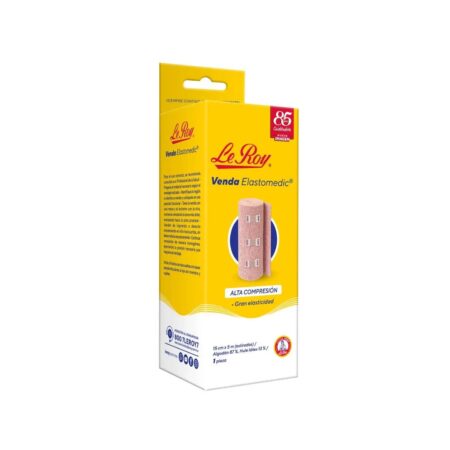 Venda de Alta Compresión Le Roy Elastomedic 15 cm x 5 m