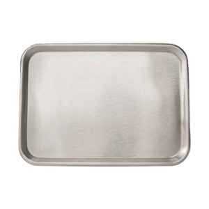 CHAROLA  ACERO INOX DE 23 X13 X 5.2 CON TAPA CHA010