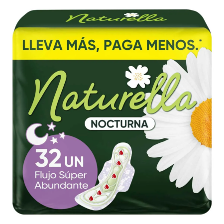 Toalla Femenina Nocturna Naturella, 32 Piezas