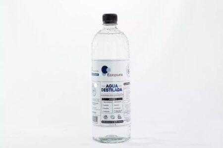 Agua Destilada Desmineralizada y Desionizada Ecopura 1 L