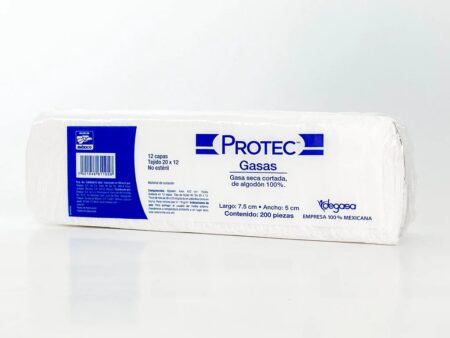 Esponja de Gasa No Estéril Protec 7.5 x 5 cm, 200 Piezas