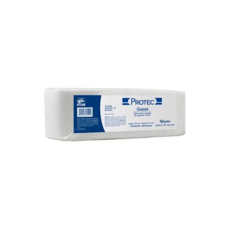 Gasa No Estéril Protec 10 x 10 cm, 200 Piezas