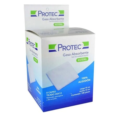 Gasa Estéril Protec 10 x 10 cm, Caja con 100 Piezas