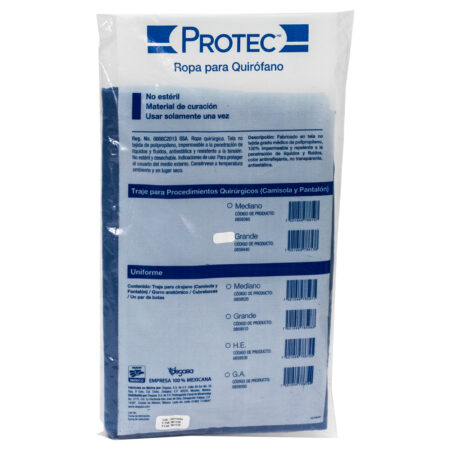 Uniforme de Cirujano Desechable Protec Azul Talla L – Cat. 0859510