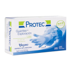 GUANTE LATEX NO ESTERIL – PROTEC – 100 PZAS