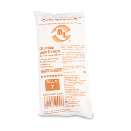 Guantes de Cirujano de Látex Natural Estériles Dentilab Talla 7