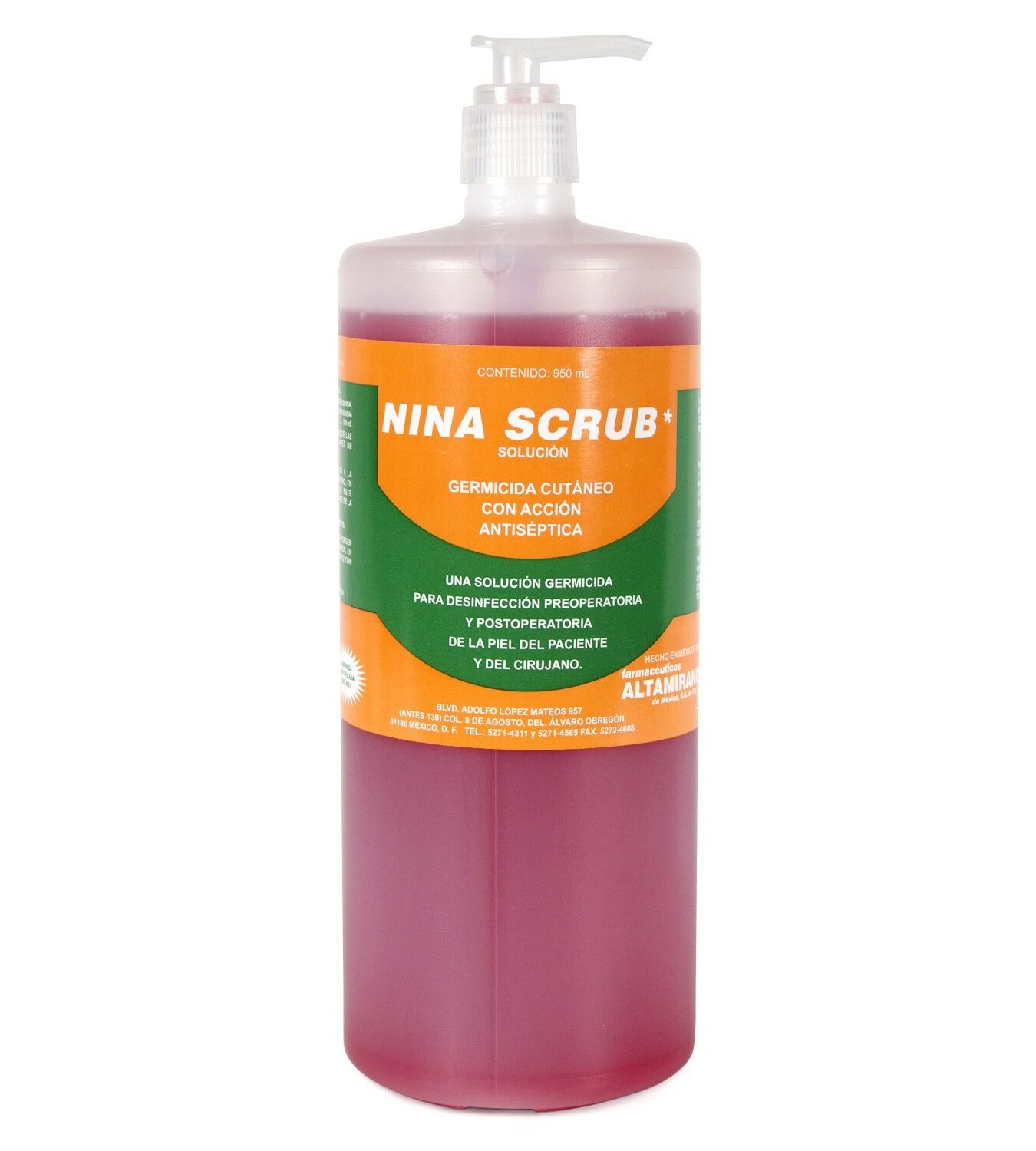 GERMICIDA CUTANEO NINA SCRUB  SOLUCION 950 ML