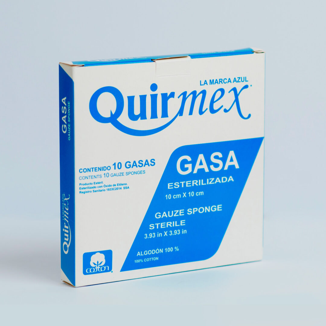 GASA ESTERIL 10 X 10 CM PAQ. CON 10 PIEZAS