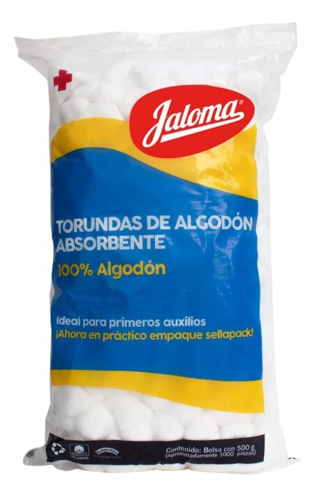 Torundas de Algodón Jaloma 500 g, 1000 Piezas