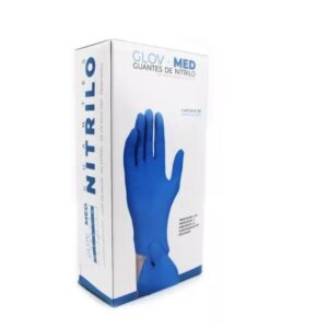 GUANTES DE NITRILO AZUL – GLOV MED – NO ESTERIL – 100 PZAS