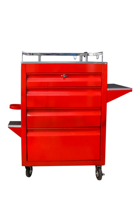 Carro Rojo de Paro con 4 Cajones Inmedic
