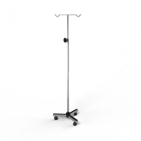 Porta Venoclisis con Base Tubular de Acero Inoxidable Esgo