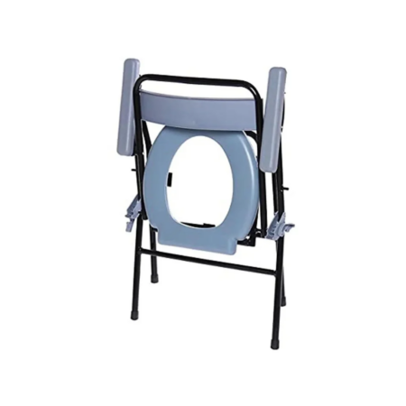 Silla Cómodo Básica Eko Mobility 18″ de Acero Plegable Negro/Gris – Cat. EC600101C
