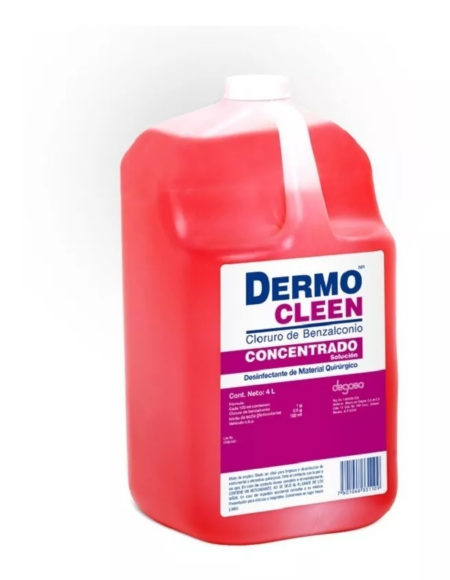 Dermocleen C-B Concentrado Desinfectante Degasa Rojo 4 L