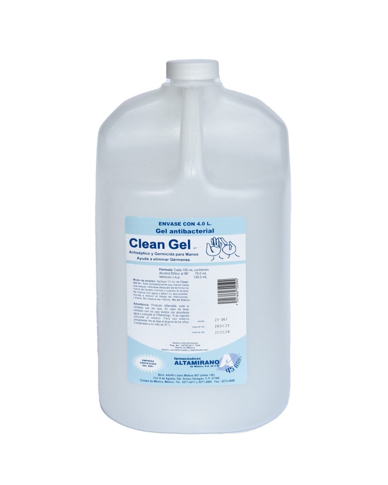 GEL ANTIBACTERIAL CLEAN GEL 4L