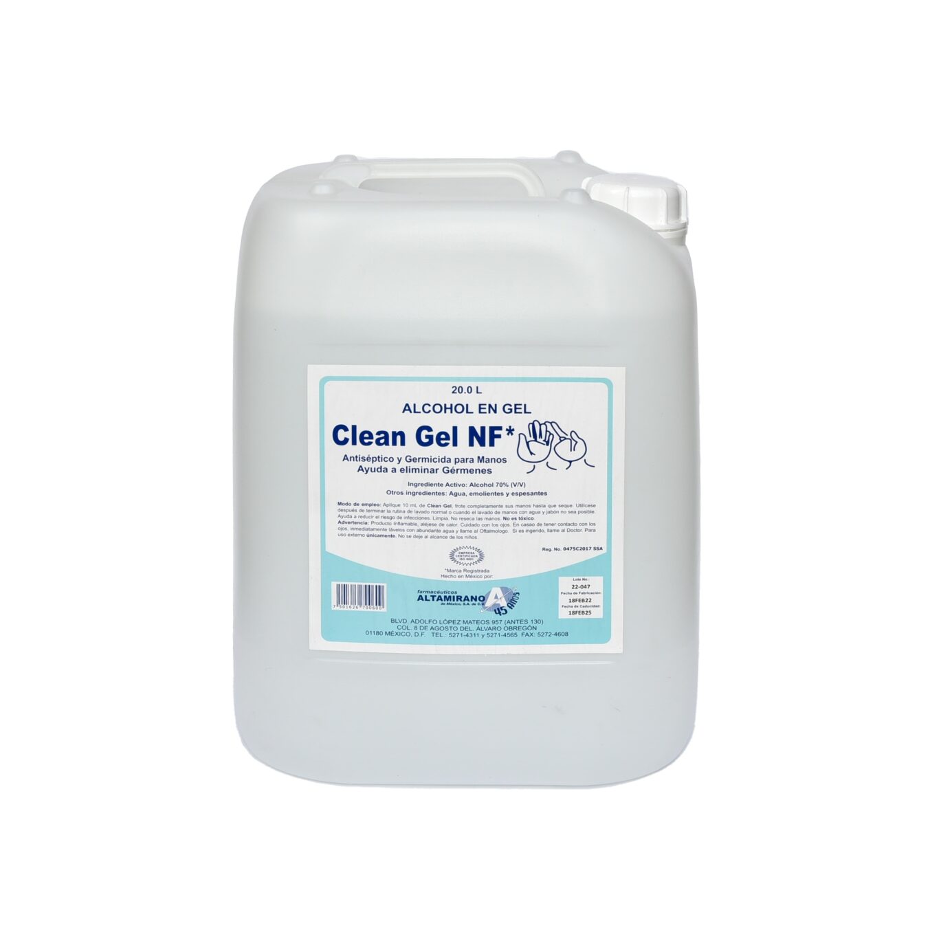 GEL ANTIBACTERIAL CLEAN GEL 20L