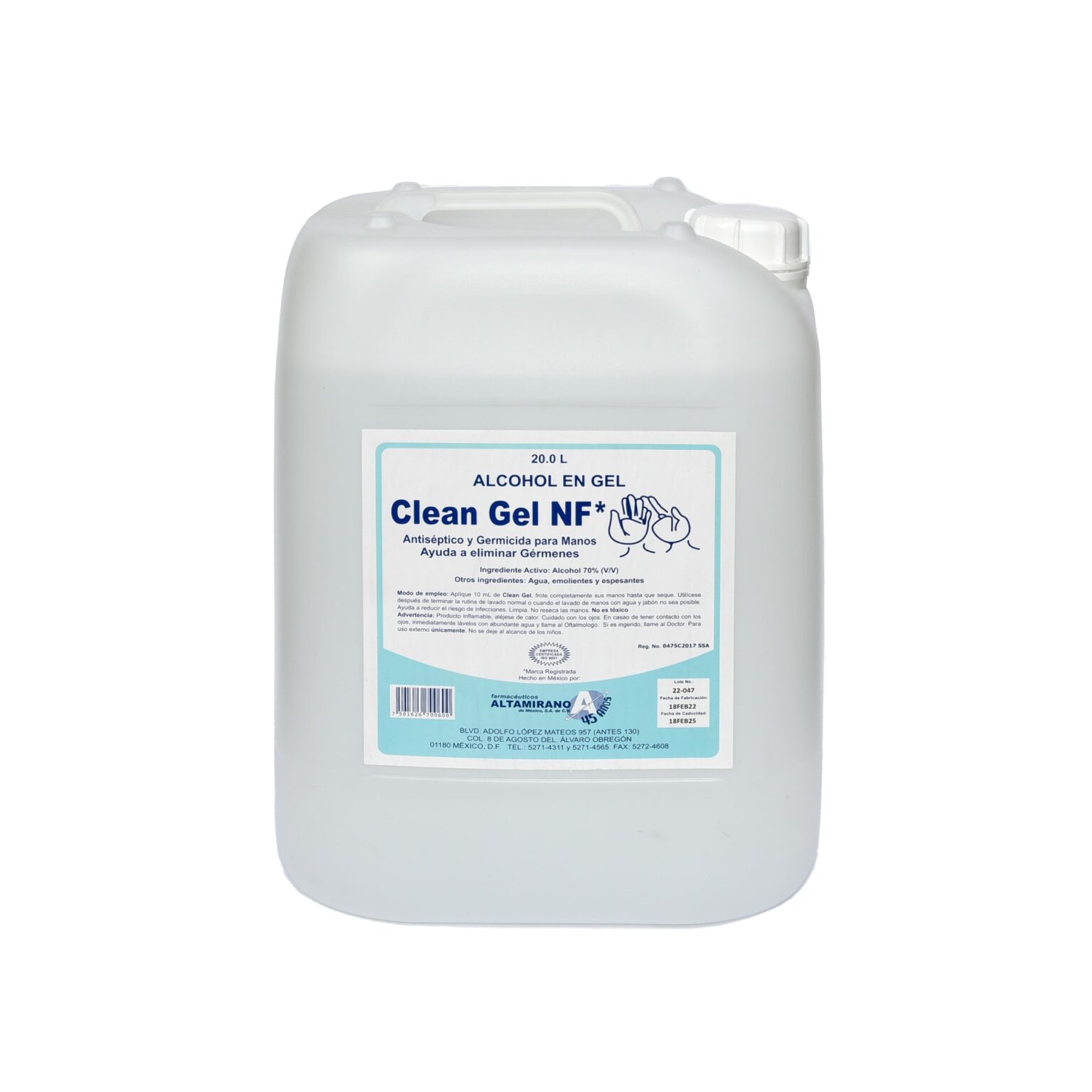 GEL ANTIBACTERIAL CLEAN GEL 20L