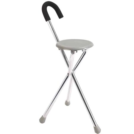 Bastón con Asiento Home Care Plata