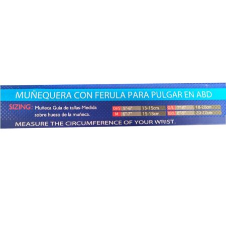 Muñequera con Férula para Pulgar Super Confort – Cat. WT-025