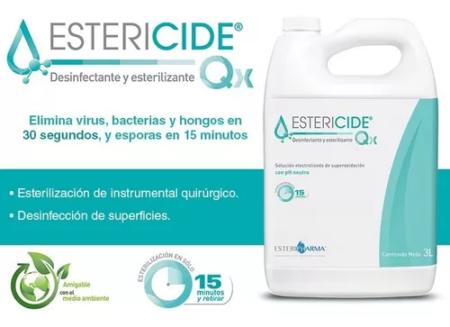 Estericide Qx Solución Electrolizada de Superoxidación Esteripharma 3 L