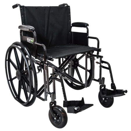 Silla de Ruedas Bariátrica Eko Mobility Negra/Plata 200 kg