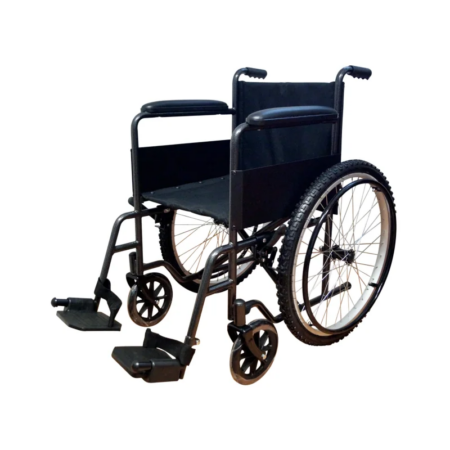 Silla de Ruedas Eko Mobility 18″ Negra Extraancha de Aluminio con Llantas Neumáticas