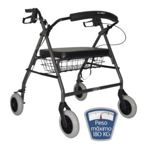 ANDADERA ROLLATOR BARIATRICA ALUMINIO