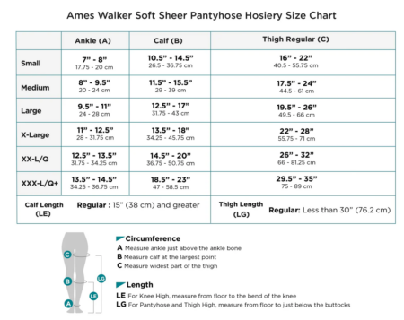 Pantimedia de Compresión Suave 8-15 mmHg Ames Walker Natural