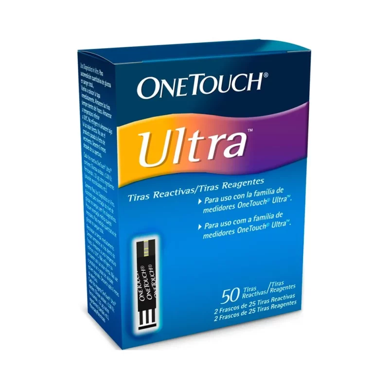 TIRAS REACTIVAS ONE TOUCH ULTRA C/50 PZAS