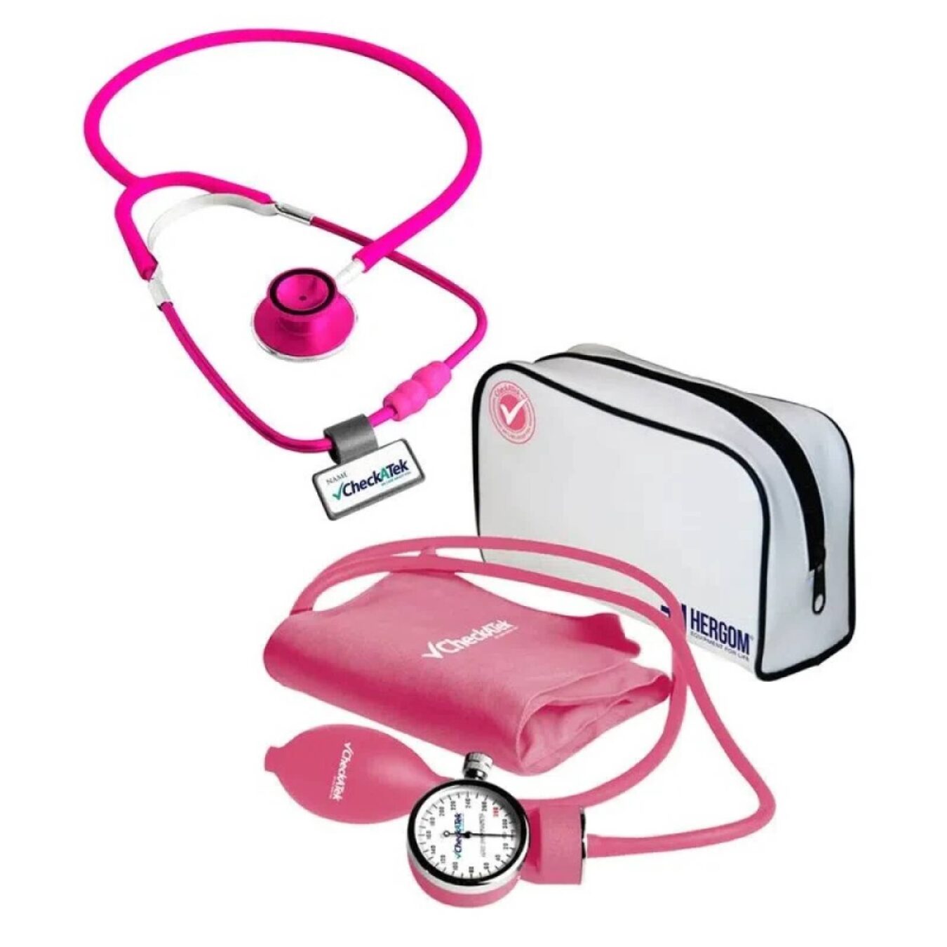KIT DOBLE BAUMANOMETRO + ESTETO ROSA B1-6D CHECATECK