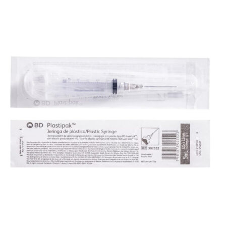 Jeringa BD 5 ml con Aguja 22G x 32 mm