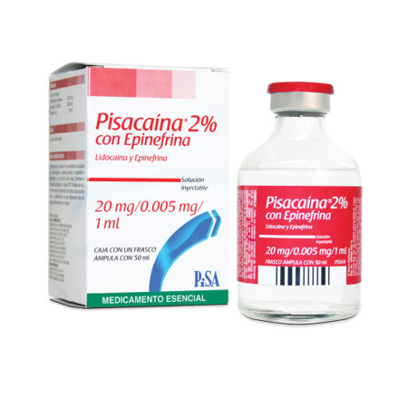 Pisacaína 2% con Epinefrina PiSA Frasco Ámpula 50 ml