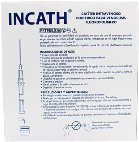Catéter Intravenoso Incath DL 22G x 25 mm Azul