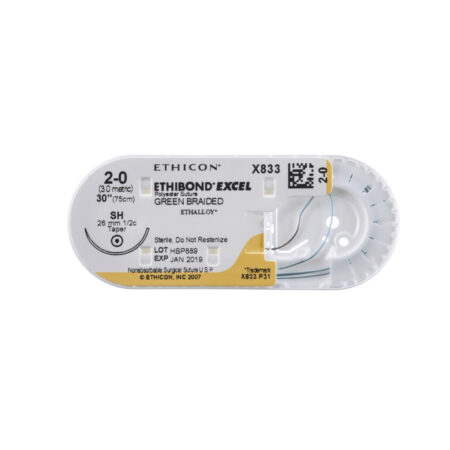 Sutura Ethibond Excel 2-0 Ethicon 75 cm
