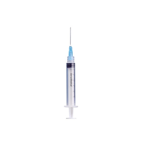 Jeringas Sensimedical 3 ml con Aguja 23G x 25 mm, Caja con 100