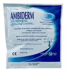 Ambiderm Electrodo Redondo 55 MM Con Espuma de PE Sobre C/50 Piezas