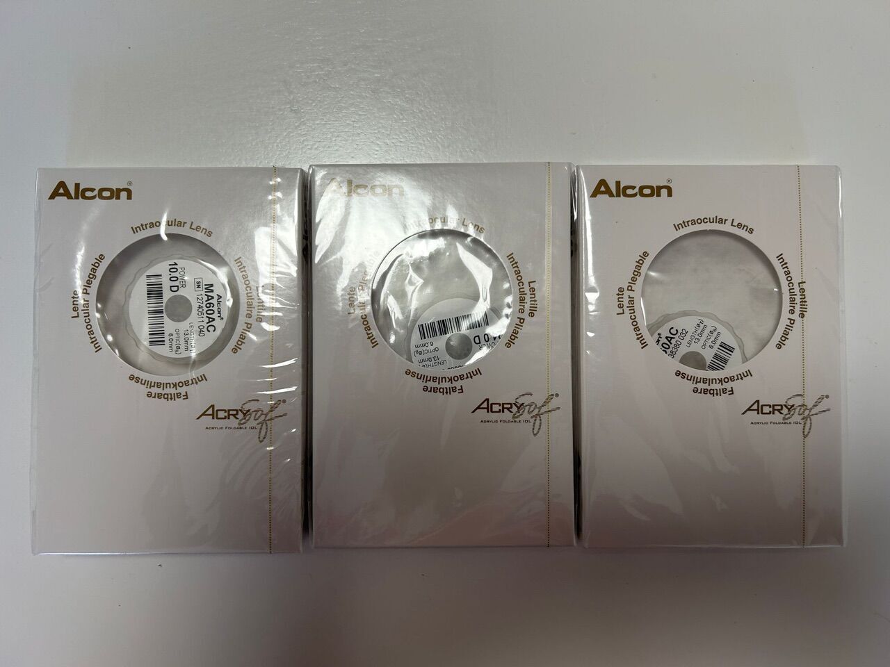 MA60AC.180 LENTE INTRAOCULAR ACRYSOFT DE TRES PIEZAS