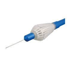 TIJERA RETINAL RETRACTIL CURVA 25G, DESECHABLE