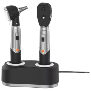 SET DE OTOSCOPIO Y OFTALMOSCOPIO DE FIBRA ÓPTICA CON LUZ LED, RECARGABLE. CHECKATEK